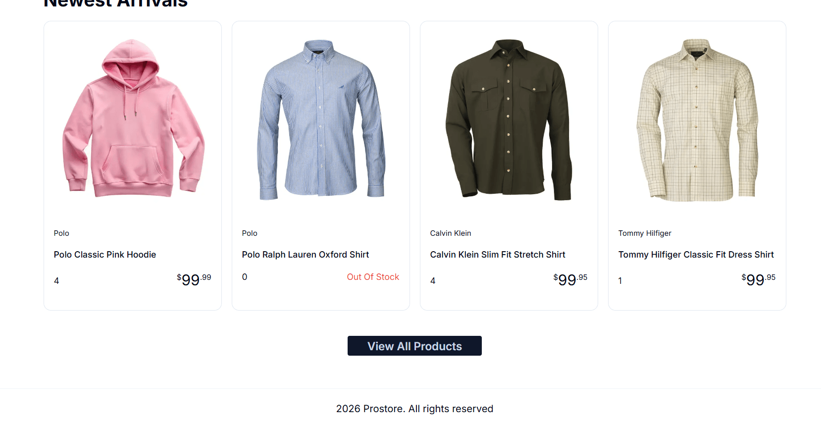 Prostore E-commerce Website (Project) screenshot 2