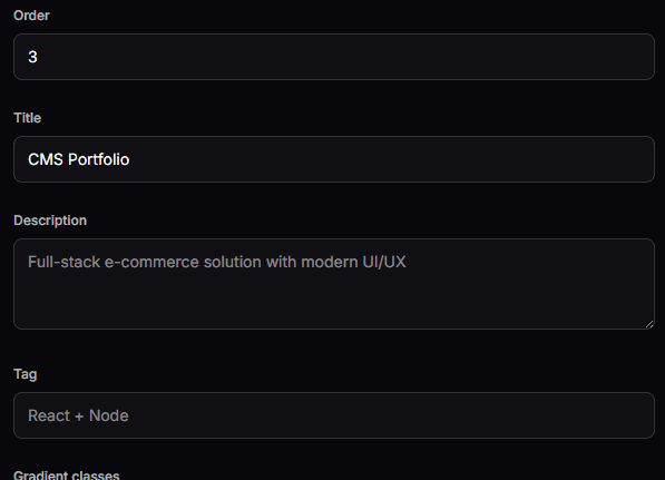 CMS Portfolio screenshot 5